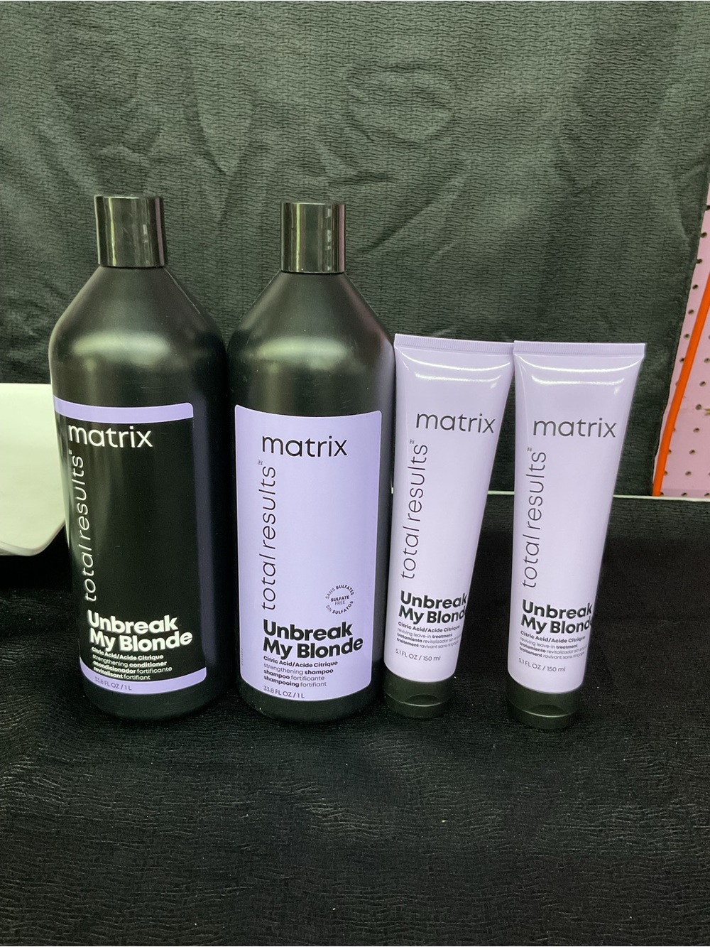 Matix Unbreak My Blonde shampoo and conditioner with 2 treatments